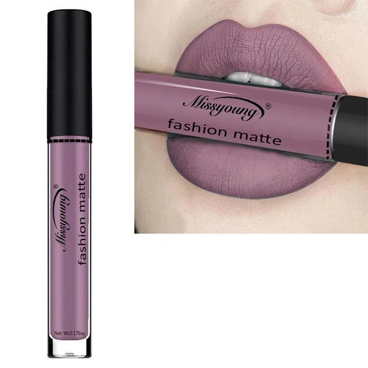 Rouge à Lèvres Liquide Mat Maquillage Crayon à Lèvres Imperméable Longue Tenue Rouge à Lèvres Mat Beauté, 1, 2, 3, 4, 5, 6, 7, 8, 9, 10, 11, 12, 13, 14, 15, 16, 17, 18