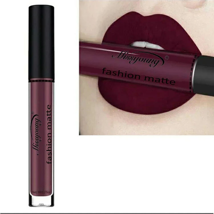 Rouge à Lèvres Liquide Mat Maquillage Crayon à Lèvres Imperméable Longue Tenue Rouge à Lèvres Mat Beauté, 1, 2, 3, 4, 5, 6, 7, 8, 9, 10, 11, 12, 13, 14, 15, 16, 17, 18