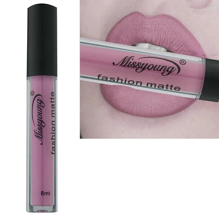 Rouge à Lèvres Liquide Mat Maquillage Crayon à Lèvres Imperméable Longue Tenue Rouge à Lèvres Mat Beauté, 1, 2, 3, 4, 5, 6, 7, 8, 9, 10, 11, 12, 13, 14, 15, 16, 17, 18