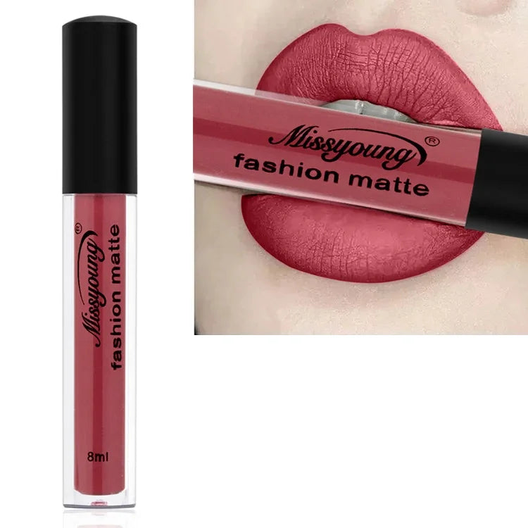 Rouge à Lèvres Liquide Mat Maquillage Crayon à Lèvres Imperméable Longue Tenue Rouge à Lèvres Mat Beauté, 1, 2, 3, 4, 5, 6, 7, 8, 9, 10, 11, 12, 13, 14, 15, 16, 17, 18