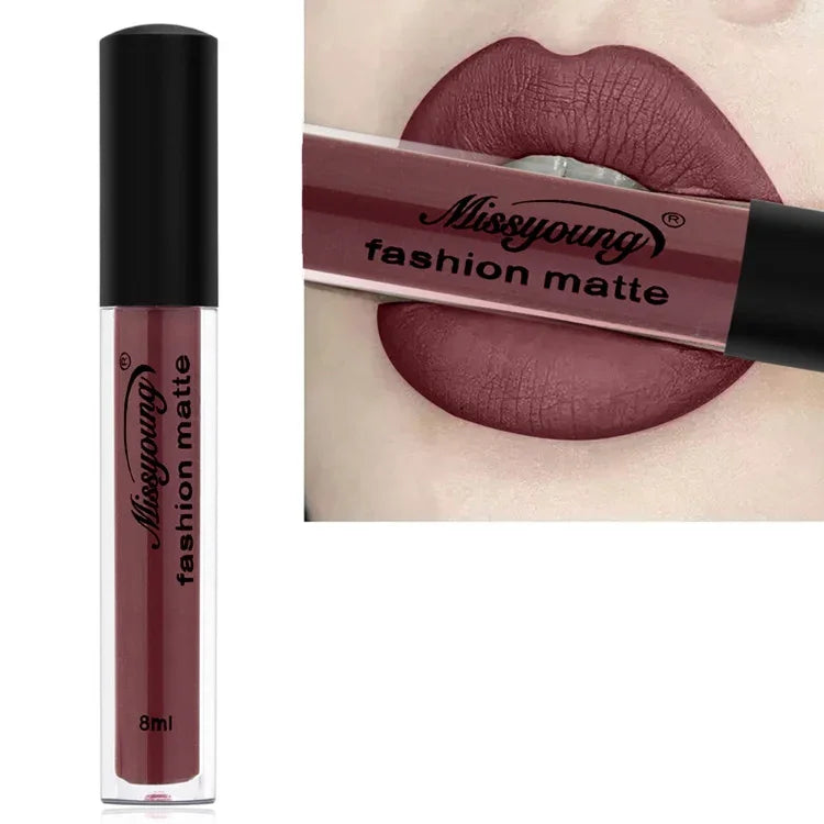 Rouge à Lèvres Liquide Mat Maquillage Crayon à Lèvres Imperméable Longue Tenue Rouge à Lèvres Mat Beauté, 1, 2, 3, 4, 5, 6, 7, 8, 9, 10, 11, 12, 13, 14, 15, 16, 17, 18