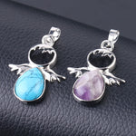 Colliers Pendentifs Ailes d'Ange en Pierres Naturelles pour Femmes