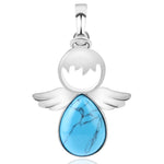 Colliers Pendentifs Ailes d'Ange en Pierres Naturelles pour Femmes