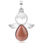 Colliers Pendentifs Ailes d'Ange en Pierres Naturelles pour Femmes