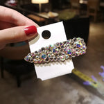 Barrettes à cheveux élégantes en perles et strass de luxe pour femmes Flash de mode