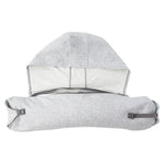 Oreiller de voyage portable en forme de U avec capuche pour avion, oreiller de cou pour sieste