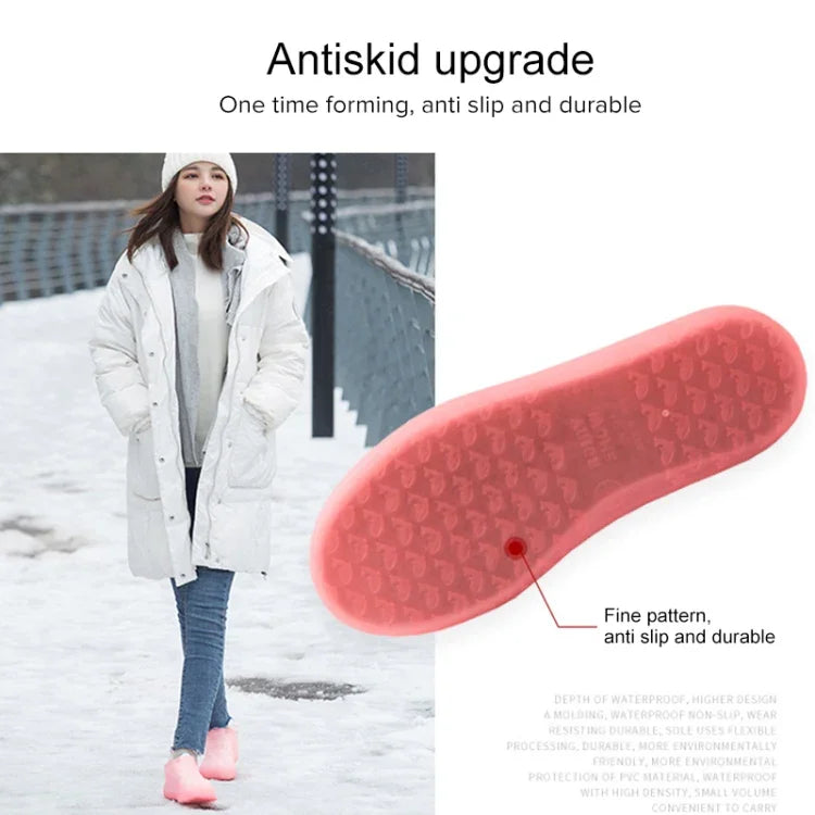 Bottes de pluie portables antidérapantes réutilisables en PVC imperméable, 31
