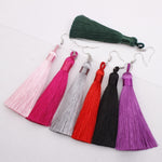 3 PCS Women Boho Fashion Long Tassel Earrings, Black, Blue, Yellow, Purple, Red, Pink, White, Multicolor, wine red, rose red, green, grey, deep coffee, coffee