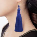 3 paires de boucles d'oreilles longues à pampilles de style bohème pour femme, noir, bleu, jaune, violet, rouge, rose, blanc, multicolore, rouge vin, rose rouge, vert, gris, café foncé, café