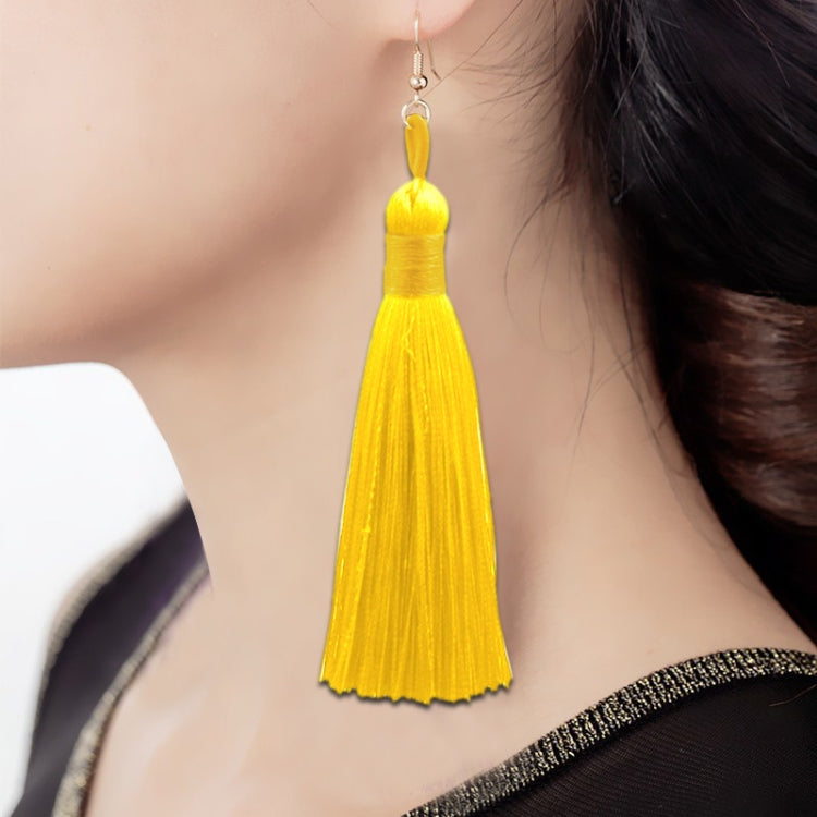 3 paires de boucles d'oreilles longues à pampilles de style bohème pour femme, noir, bleu, jaune, violet, rouge, rose, blanc, multicolore, rouge vin, rose rouge, vert, gris, café foncé, café