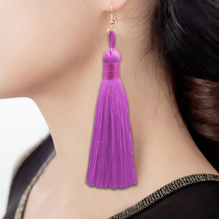 3 paires de boucles d'oreilles longues à pampilles de style bohème pour femme, noir, bleu, jaune, violet, rouge, rose, blanc, multicolore, rouge vin, rose rouge, vert, gris, café foncé, café