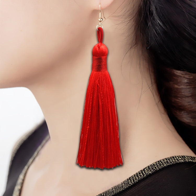 3 paires de boucles d'oreilles longues à pampilles de style bohème pour femme, noir, bleu, jaune, violet, rouge, rose, blanc, multicolore, rouge vin, rose rouge, vert, gris, café foncé, café