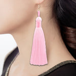 3 paires de boucles d'oreilles longues à pampilles de style bohème pour femme, noir, bleu, jaune, violet, rouge, rose, blanc, multicolore, rouge vin, rose rouge, vert, gris, café foncé, café