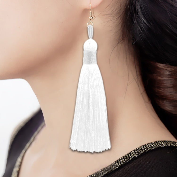 3 paires de boucles d'oreilles longues à pampilles de style bohème pour femme, noir, bleu, jaune, violet, rouge, rose, blanc, multicolore, rouge vin, rose rouge, vert, gris, café foncé, café