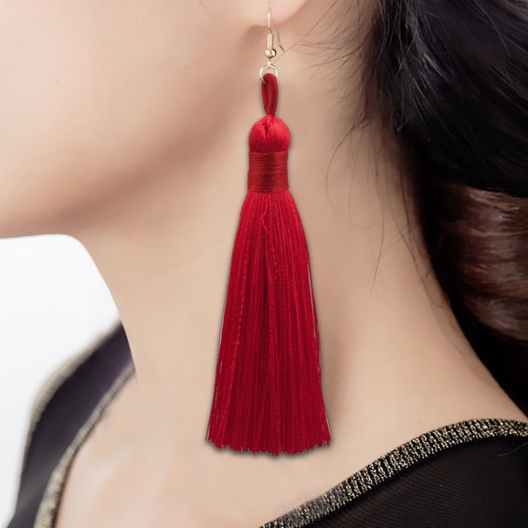3 paires de boucles d'oreilles longues à pampilles de style bohème pour femme, noir, bleu, jaune, violet, rouge, rose, blanc, multicolore, rouge vin, rose rouge, vert, gris, café foncé, café