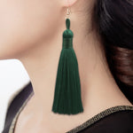 3 paires de boucles d'oreilles longues à pampilles de style bohème pour femme, noir, bleu, jaune, violet, rouge, rose, blanc, multicolore, rouge vin, rose rouge, vert, gris, café foncé, café