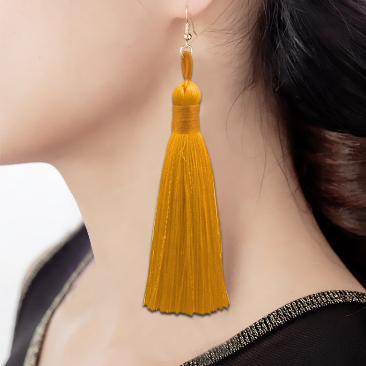 3 paires de boucles d'oreilles longues à pampilles de style bohème pour femme, noir, bleu, jaune, violet, rouge, rose, blanc, multicolore, rouge vin, rose rouge, vert, gris, café foncé, café