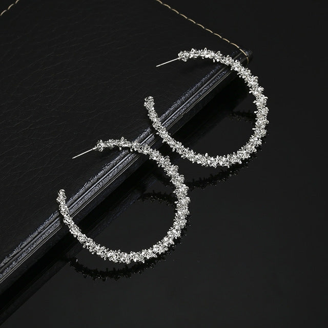 Boucles d'oreilles rondes vintage, bijoux pour femmes, or, blanc