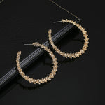 Boucles d'oreilles rondes vintage, bijoux pour femmes, or, blanc