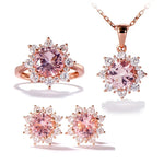 Ensemble de bijoux en pierres précieuses en forme de neige pour femmes, 3 pièces/ensemble, 6, 7, 8, 9, 10