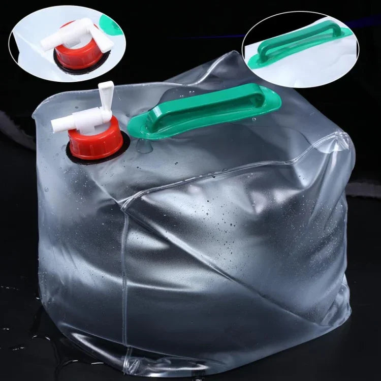 Sac d'eau pliant extérieur en PVC de 20 L, équipement de camping, 20 L
