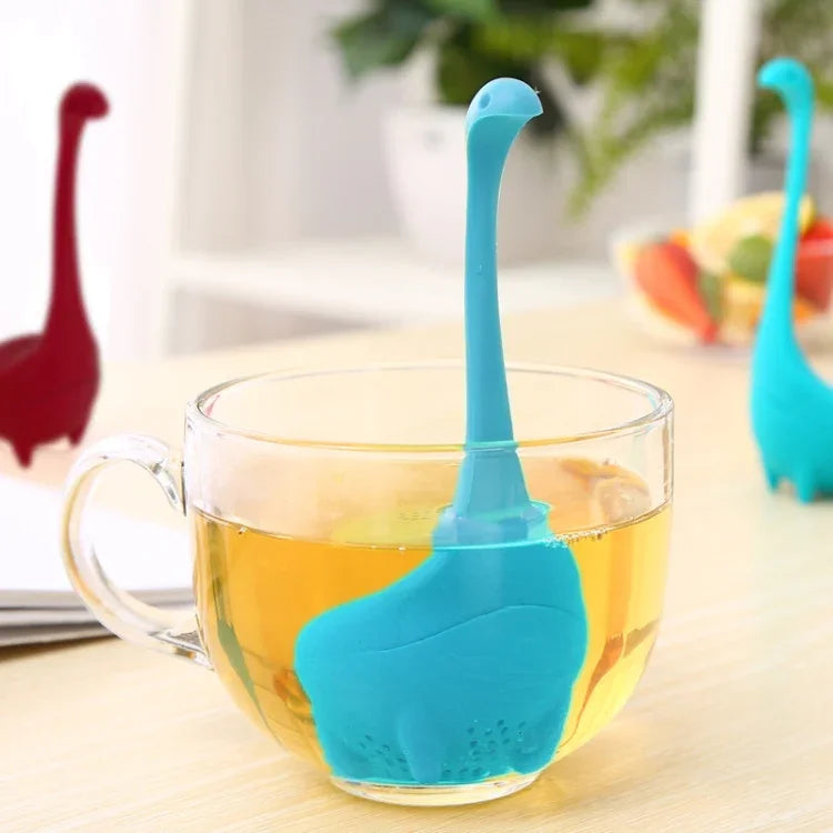 Infuseur alimentaire en PP en forme de monstre du Loch Ness, résistant à la chaleur, pour le thé, la vaisselle et les outils à café
