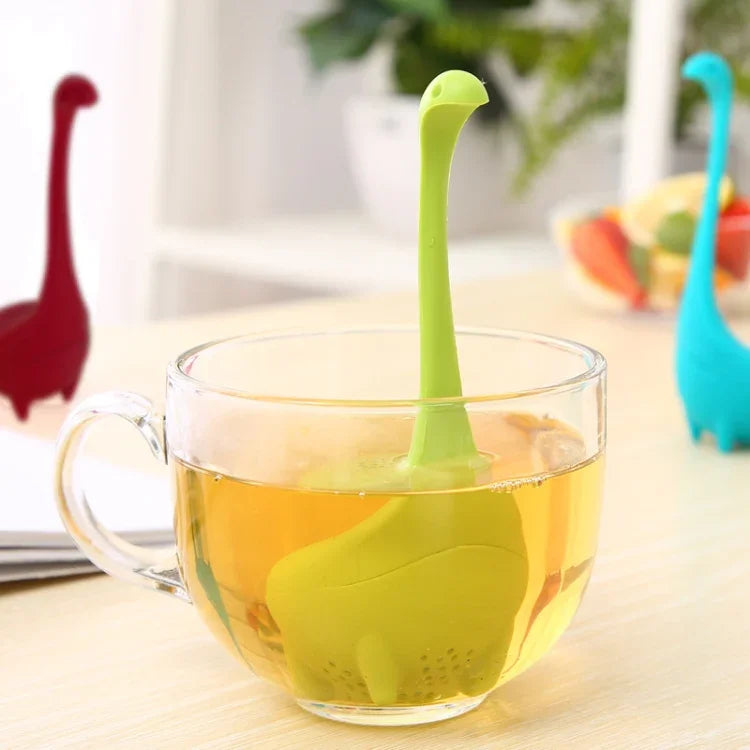 Infuseur alimentaire en PP en forme de monstre du Loch Ness, résistant à la chaleur, pour le thé, la vaisselle et les outils à café