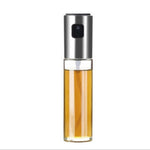 Bouteille vaporisateur à pompe en verre et acier inoxydable pour huile d'olive, sauce, vinaigre, distributeur d'huile