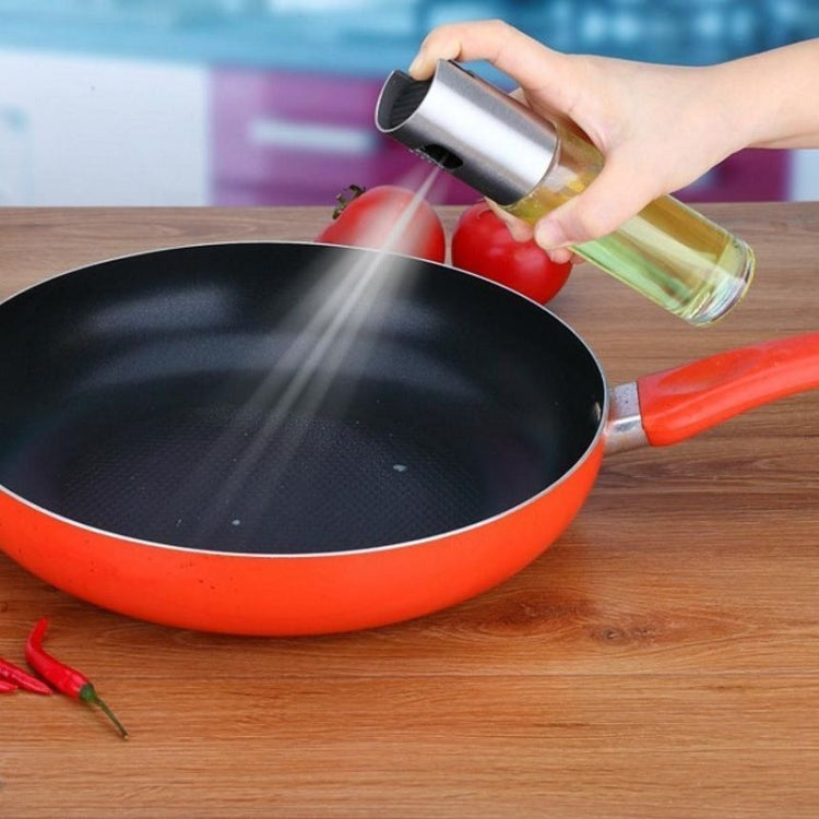 Bouteille vaporisateur à pompe en verre et acier inoxydable pour huile d'olive, sauce, vinaigre, distributeur d'huile