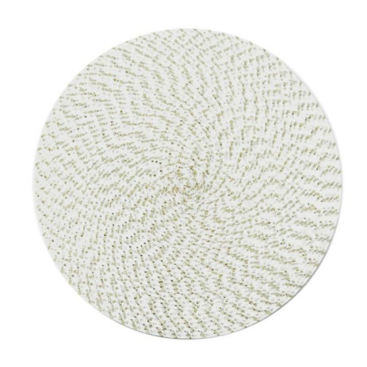 2 sets de sets de table ovales ronds en PP tressé, diamètre 36cm, diamètre 18cm