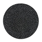 2 sets de sets de table ovales ronds en PP tressé, diamètre 36cm, diamètre 18cm