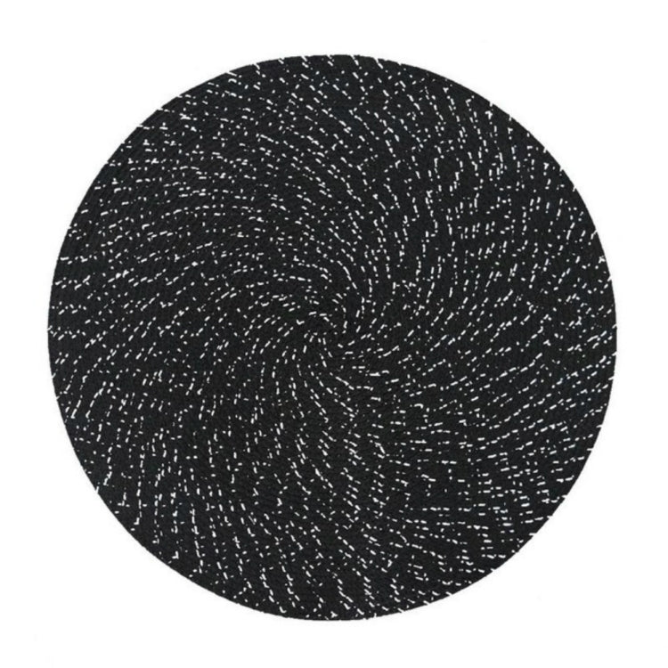 2 sets de sets de table ovales ronds en PP tressé, diamètre 36cm, diamètre 18cm