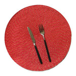 2 sets de sets de table ovales ronds en PP tressé, diamètre 36cm, diamètre 18cm