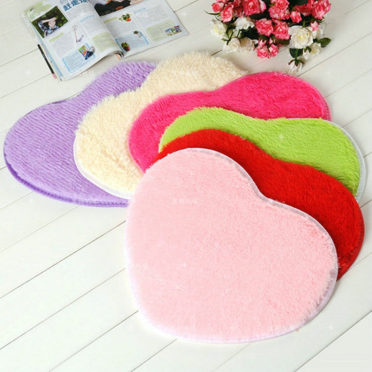 Tapis de bain antidérapant en forme de cœur, Tapis de cuisine Décoration intérieure, 70*80CM