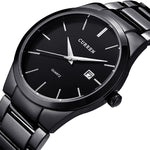 Montre quartz étanche en acier complet CURREN 8106 avec calendrier mode business, boîtier noir cadran noir, boîtier blanc cadran noir, boîtier noir cadran blanc, boîtier blanc cadran blanc