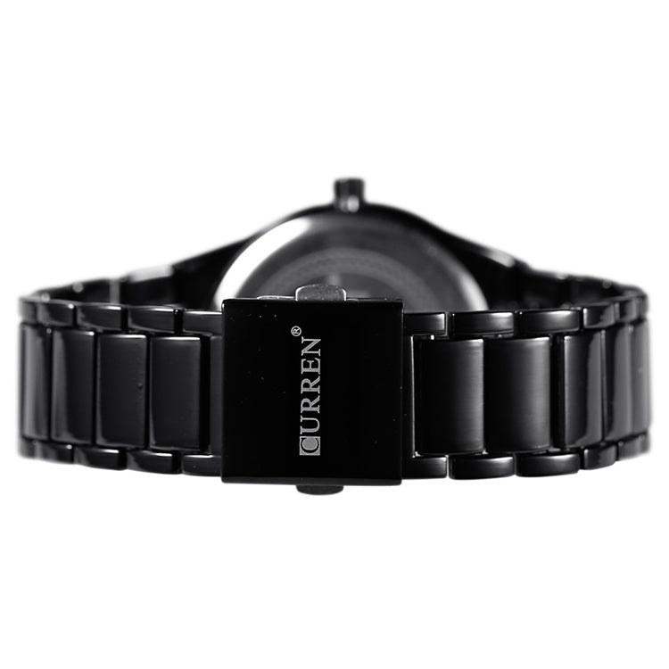 Montre quartz étanche en acier complet CURREN 8106 avec calendrier mode business, boîtier noir cadran noir, boîtier blanc cadran noir, boîtier noir cadran blanc, boîtier blanc cadran blanc