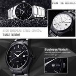 Montre quartz étanche en acier complet CURREN 8106 avec calendrier mode business, boîtier noir cadran noir, boîtier blanc cadran noir, boîtier noir cadran blanc, boîtier blanc cadran blanc
