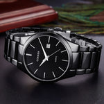Montre quartz étanche en acier complet CURREN 8106 avec calendrier mode business, boîtier noir cadran noir, boîtier blanc cadran noir, boîtier noir cadran blanc, boîtier blanc cadran blanc