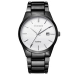 Montre quartz étanche en acier complet CURREN 8106 avec calendrier mode business, boîtier noir cadran noir, boîtier blanc cadran noir, boîtier noir cadran blanc, boîtier blanc cadran blanc