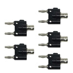 5 fiches BNC femelles vers adaptateur double fiche banane mâle, connecteur BNC femelle vers double banane mâle
