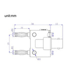 5 fiches BNC femelles vers adaptateur double fiche banane mâle, connecteur BNC femelle vers double banane mâle