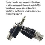 5 fiches BNC femelles vers adaptateur double fiche banane mâle, connecteur BNC femelle vers double banane mâle