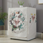 Housse de protection anti-poussière pour machine à laver à tambour en coton et lin motif dessin animé, 83x60x60cm