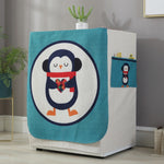 Housse de protection anti-poussière pour machine à laver à tambour en coton et lin motif dessin animé, 83x60x60cm