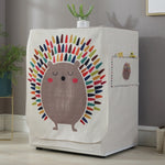 Housse de protection anti-poussière pour machine à laver à tambour en coton et lin motif dessin animé, 83x60x60cm