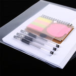 12 PCS A4 Clear Document Bag Paper File Folder Stationery School Office PP Case
