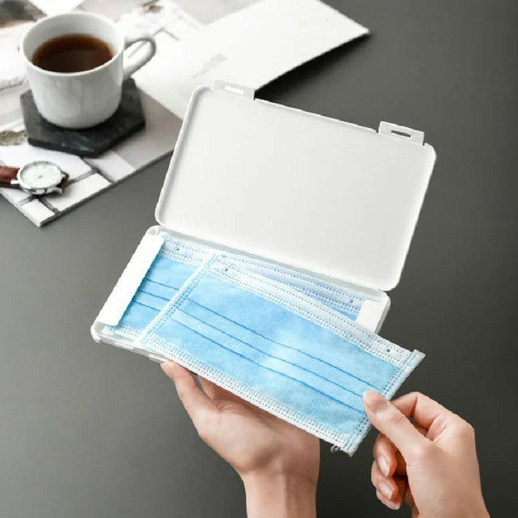 Boîte de rangement de masques anti-poussière, anti-humidité, portable, support temporaire pour pansements et billets, support pour pansements et billets.