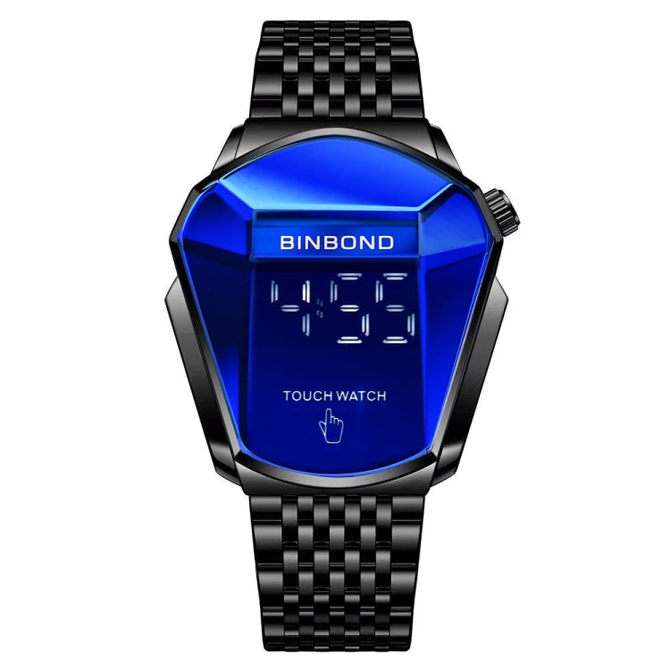 Montre à écran tactile BINBOND concept locomotive pour homme, montre technologie noire en direct, écran tactile or complet bleu, écran tactile bleu acier bleu, écran tactile noir acier bleu, écran tactile blanc acier bleu