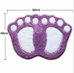 Tapis antidérapant Doux et Absorbant en Forme de Pied pour Chambre et Salle de Bain, Taille : 40x60cm