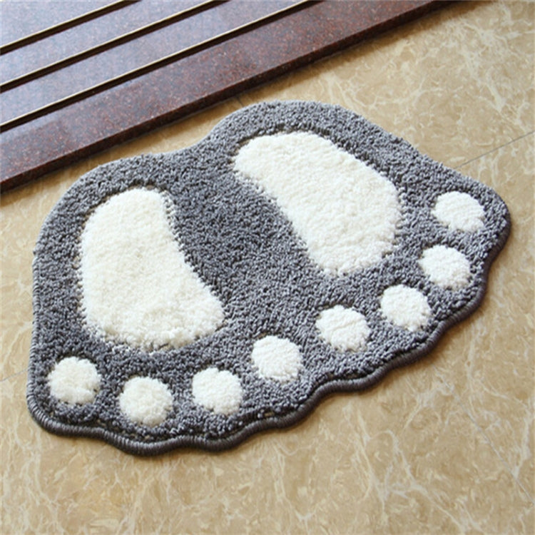 Tapis antidérapant Doux et Absorbant en Forme de Pied pour Chambre et Salle de Bain, Taille : 40x60cm